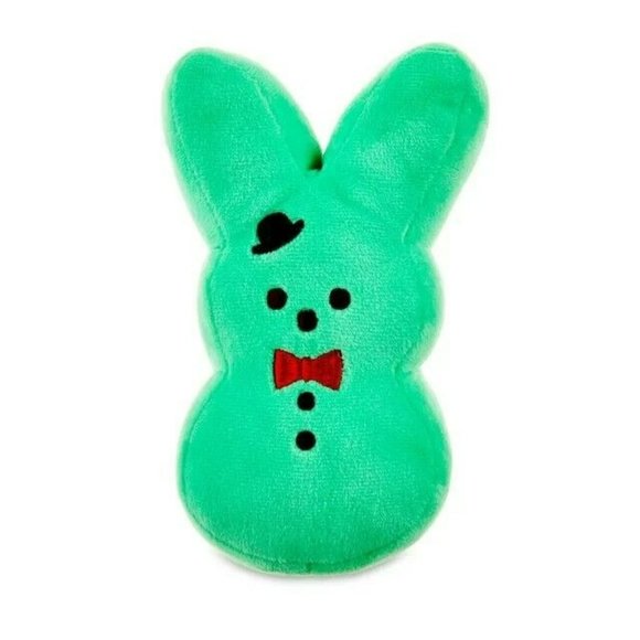 Peeps 6" Plush Marshmallow Scented Bunny Green With Hat And Bowtie 2024 NEW - Picture 1 of 7